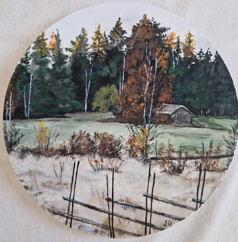 Akrylmålning Rögården av Linda Terese Gestblom