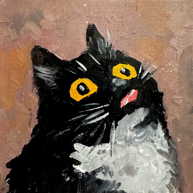 Oljemålning Katten av Ekaterina Dutkevich