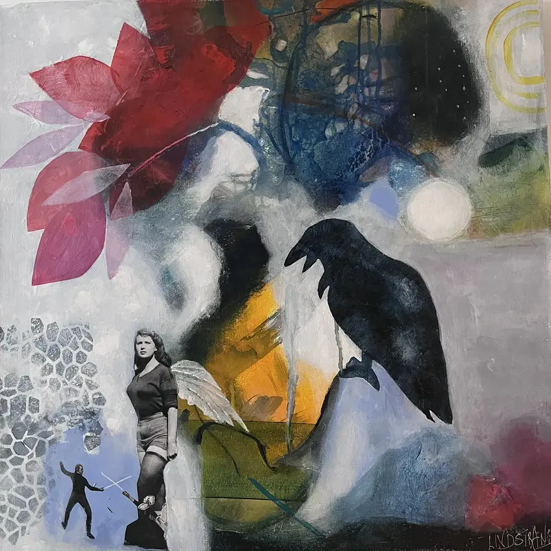 Akrylmålning TERRORBALANS av Lena Lindstrand