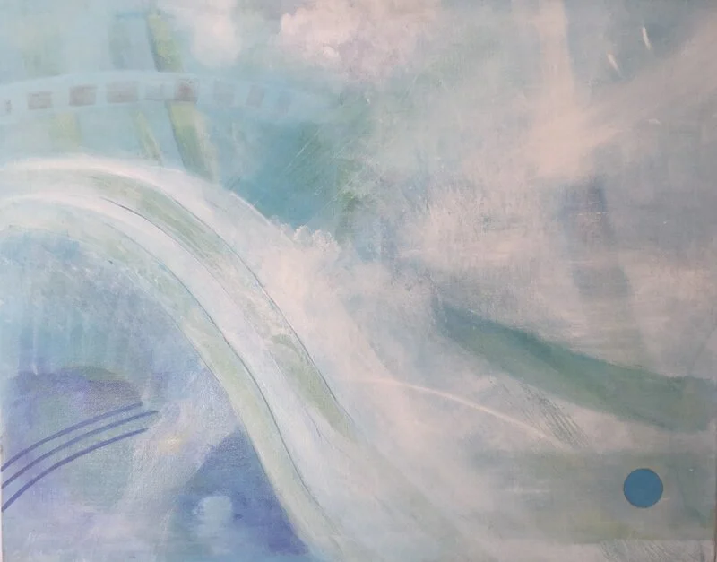 Akrylmålning INRE LANDSKAP/INNER LANDSCAPE av Maud Carlström