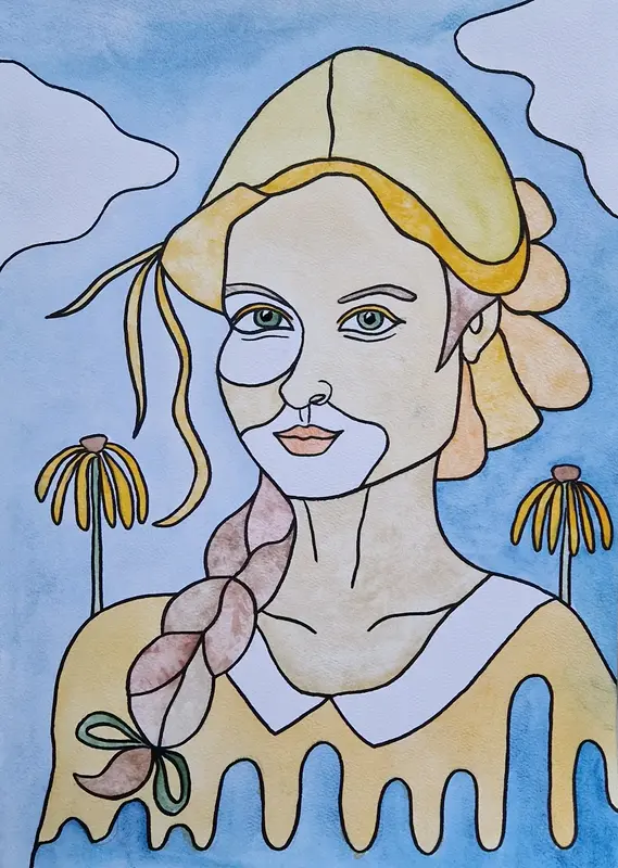 Akvarell Solveig av Helena DB