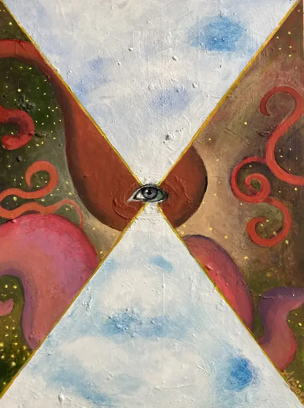 Akrylmålning Tiden och evigheten av Arijon Aronsson