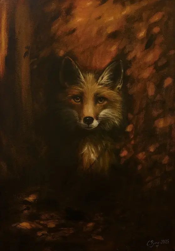 Oljemålning Hösträv av Caroline Berg