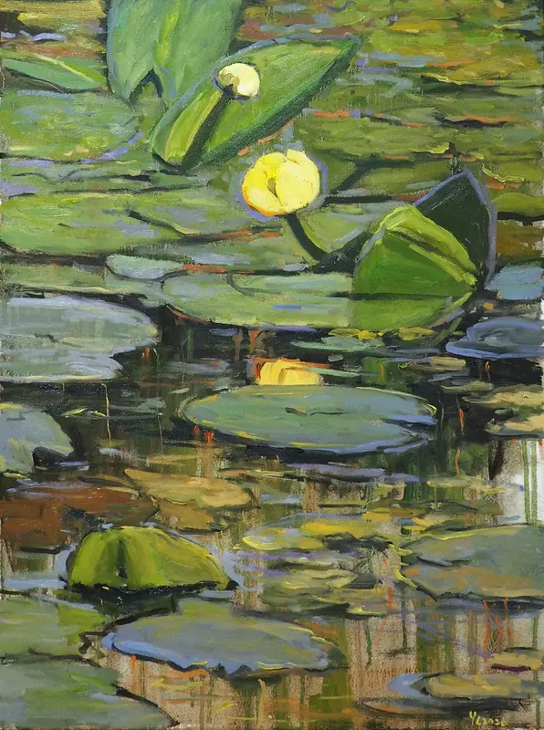 Oljemålning Näckrosorna av Yuanyuan Liu