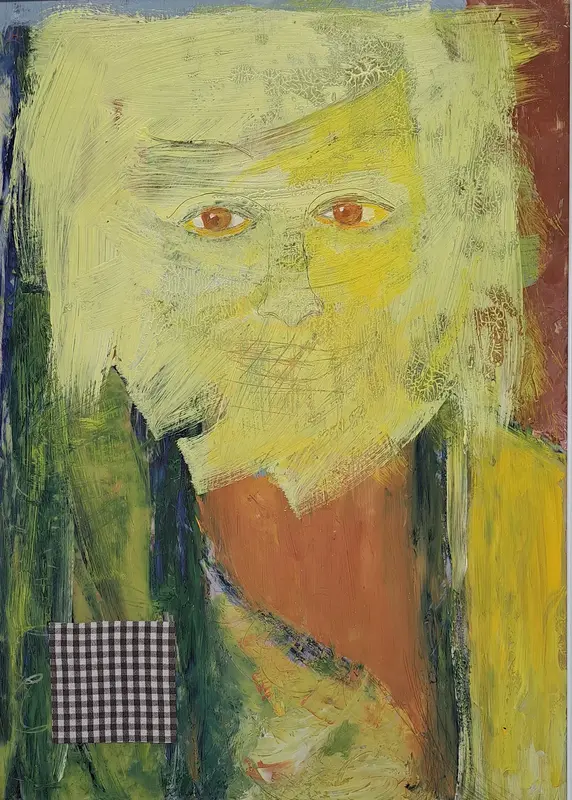 Ansikte i gult/ Face in yellow av Margareta Josefsson