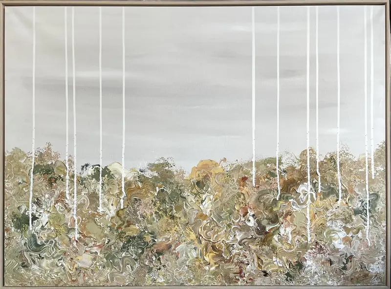 Akrylmålning Tilda - with an oak frame av Evelina Imse Studios Hedberg