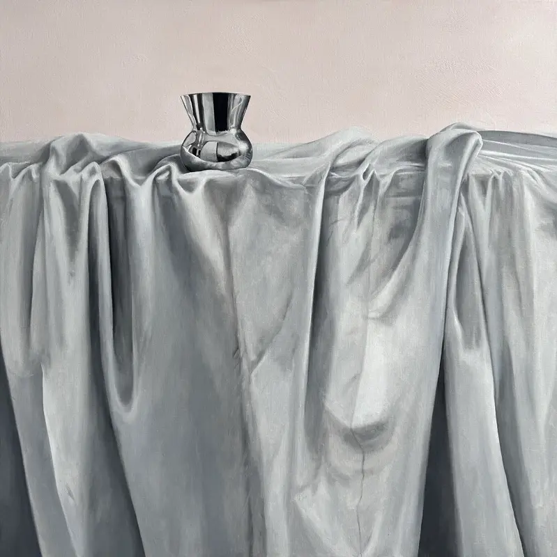 Oljemålning Stillife stainless av Natalie Hörnqvist