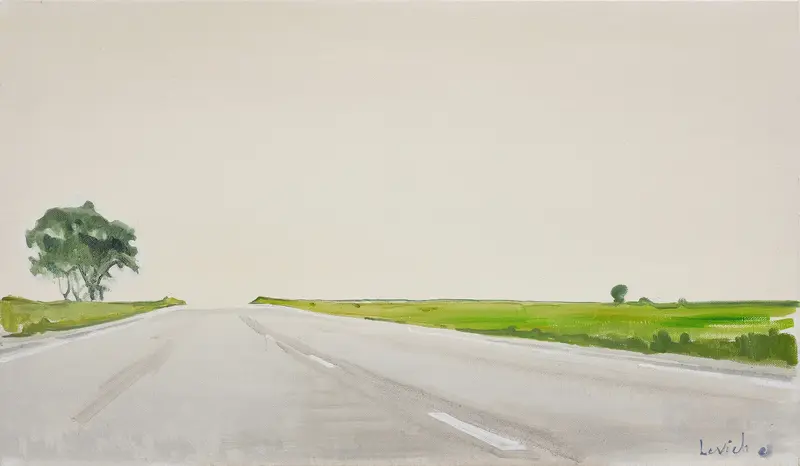 Oljemålning Call of the Road av Alexander Levich