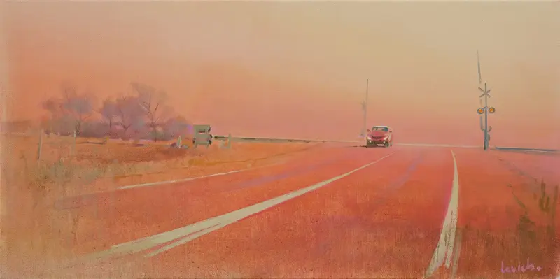 Oljemålning Sunset Road av Alexander Levich