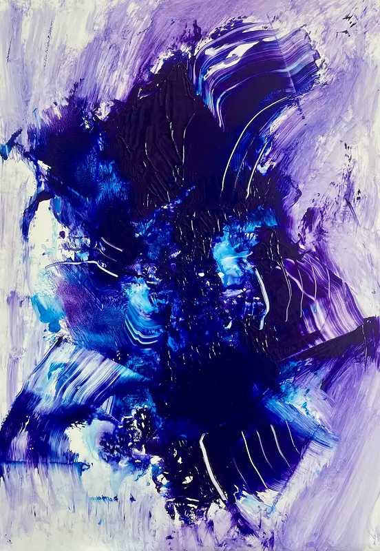 Akrylmålning Rörelseenergi av Gunilla Tuvin