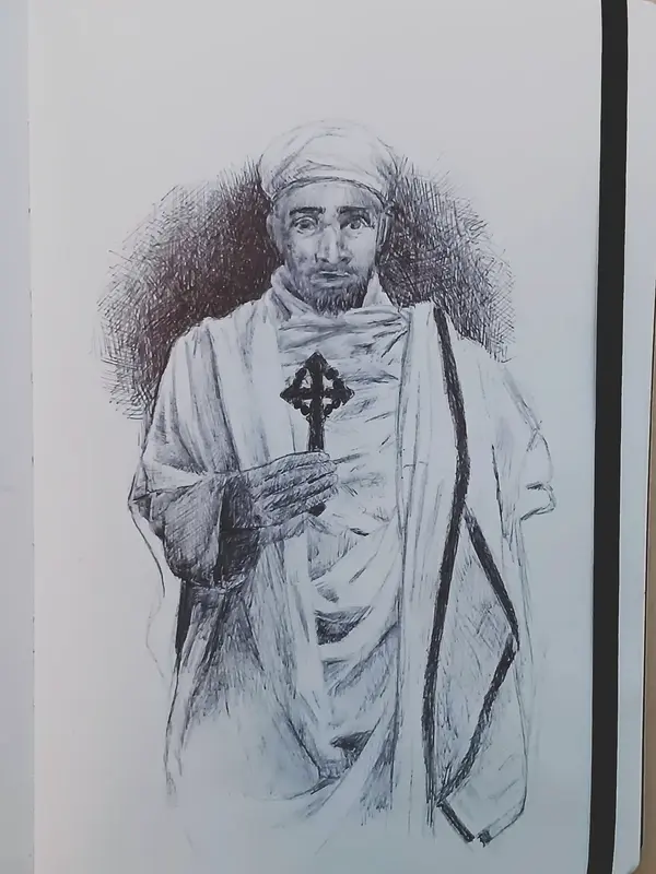 Etiopian Priest av David Asefaw