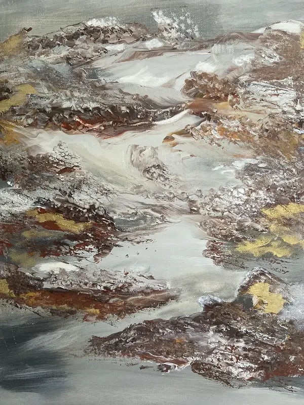 Akrylmålning Porlande vatten av Christina Fransson