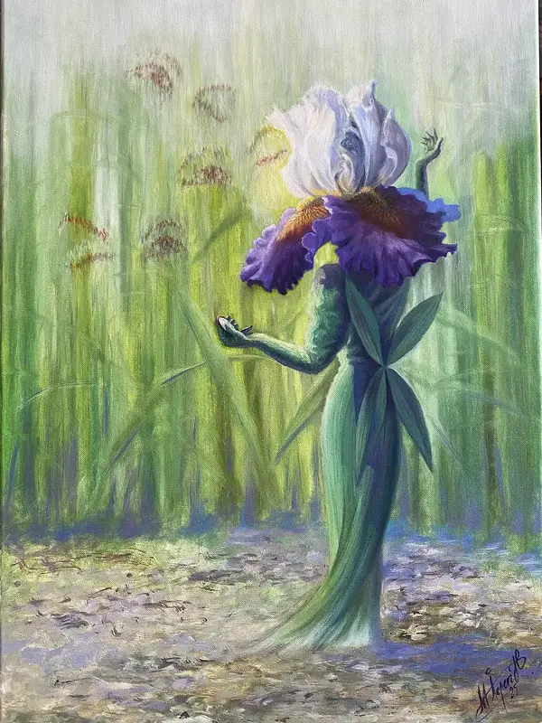 Oljemålning Koketten av Marica Ågren Hagblad