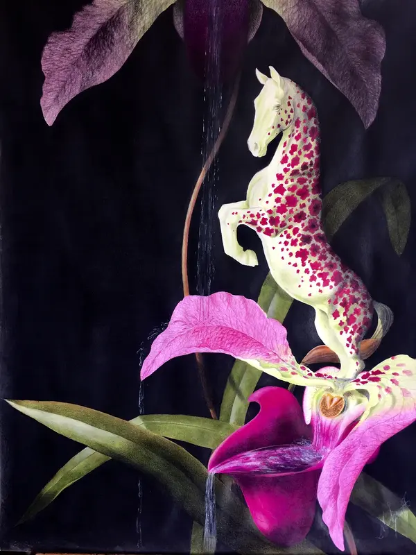 Equus x Orchideaceae VI-Aqua av Marica Ågren Hagblad