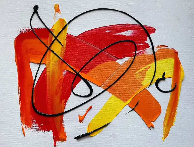 Oljemålning Fire av Joakim Persson