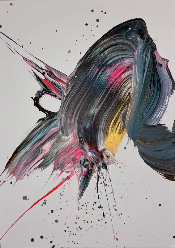 Akrylmålning Med flit av MALIN Ridderfors