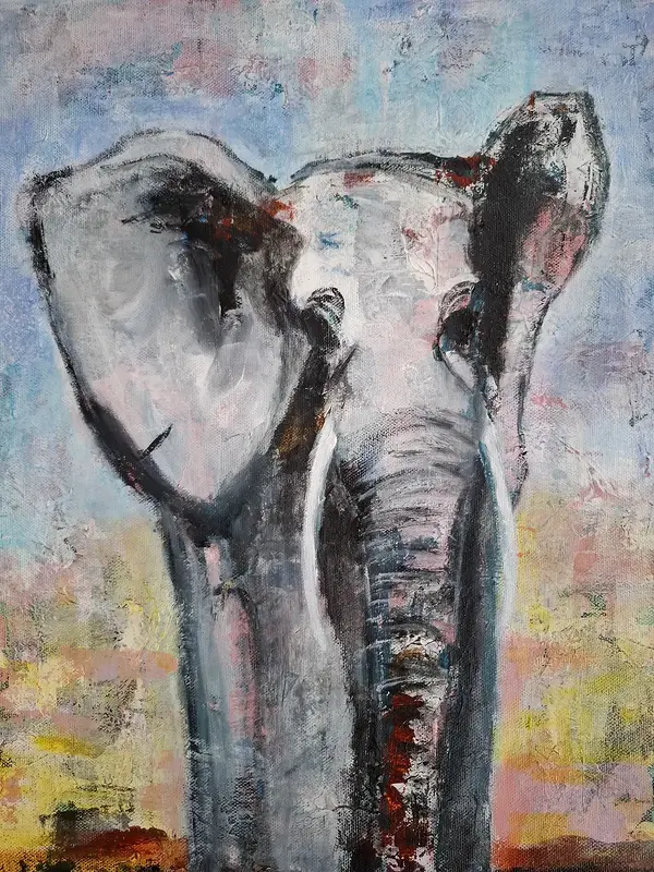 Akrylmålning Echo of ivory av Karin Sandström Krantz