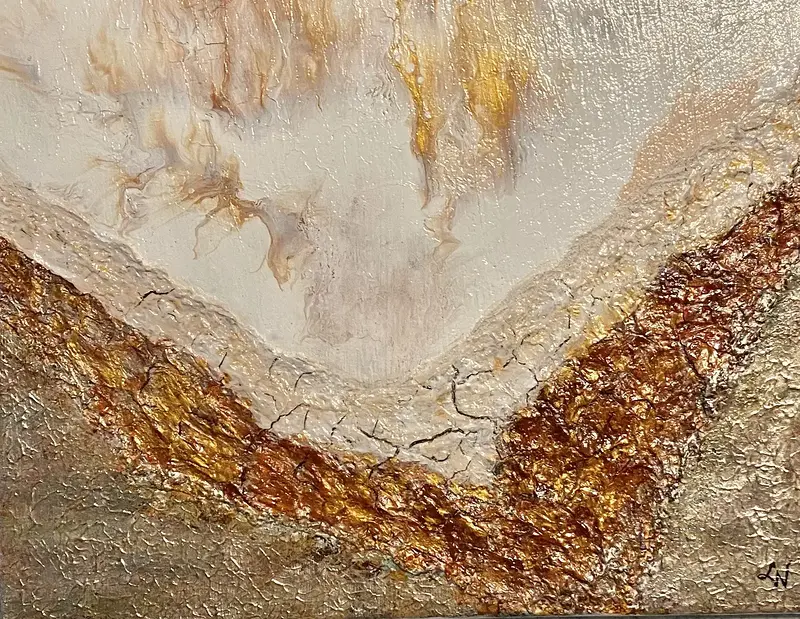 Akrylmålning Weathered stone av Erlinda Nordh