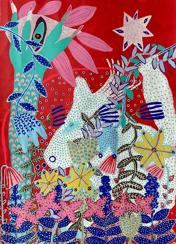 White horse read dream land. av Anna Margaretha Pettersson