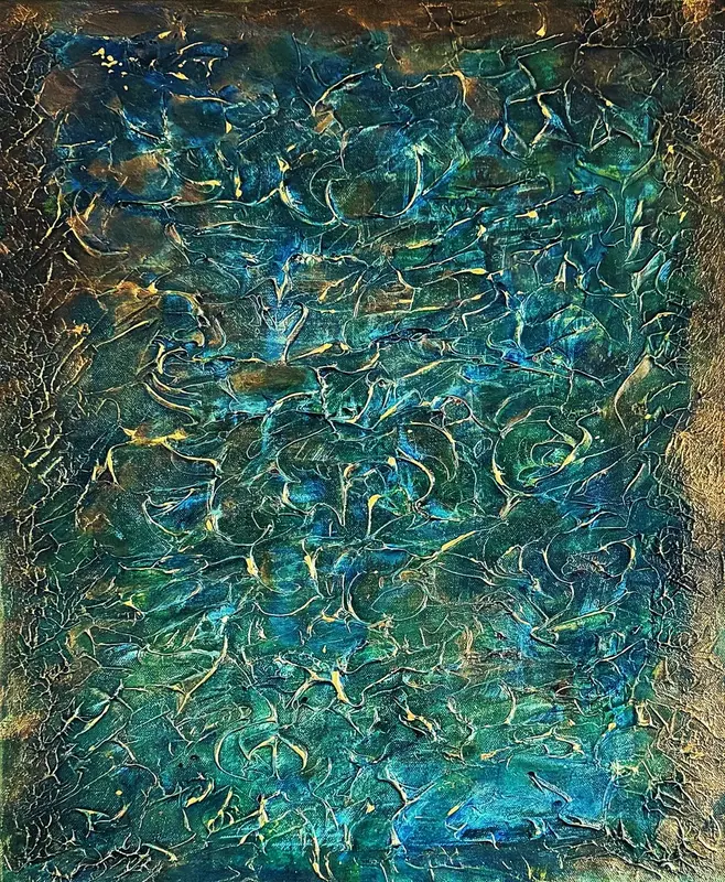Akrylmålning Where Light Dissolves av Sabine Garpered