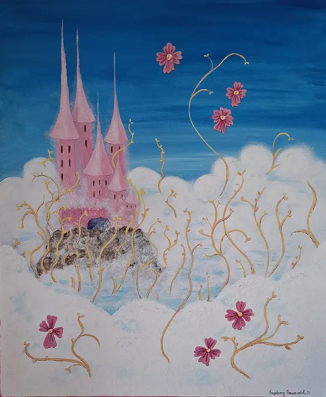 Akrylmålning Imagination av Ingeborg Snarvold