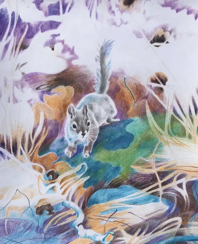 Blue Squirrel av Li Loomis