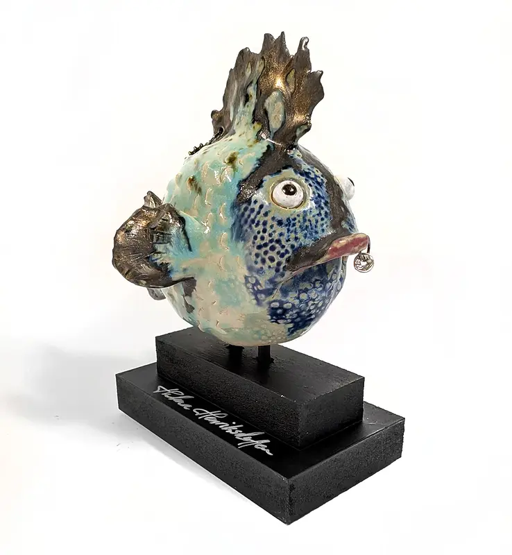 Skulptur Punk-Fralle av Helena Henriksdotter