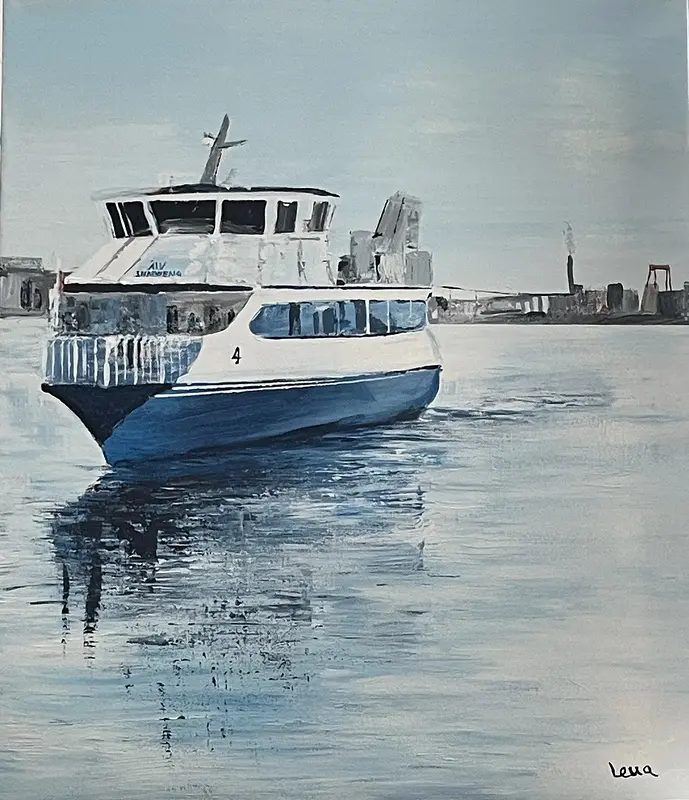 Akrylmålning Älvsnabben av Lena Hallman