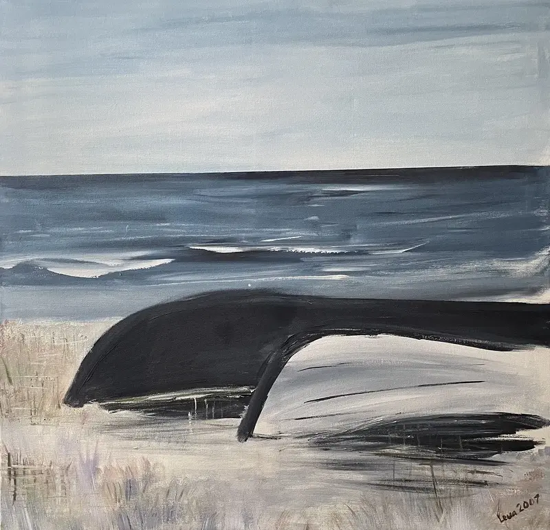 Akrylmålning Ekor I av Lena Hallman