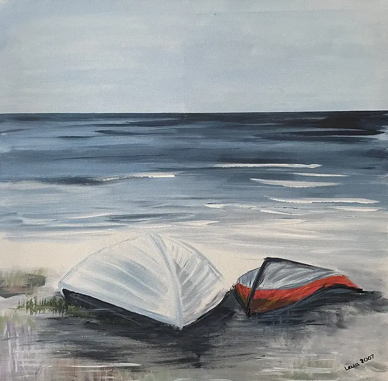 Akrylmålning Ekor II av Lena Hallman