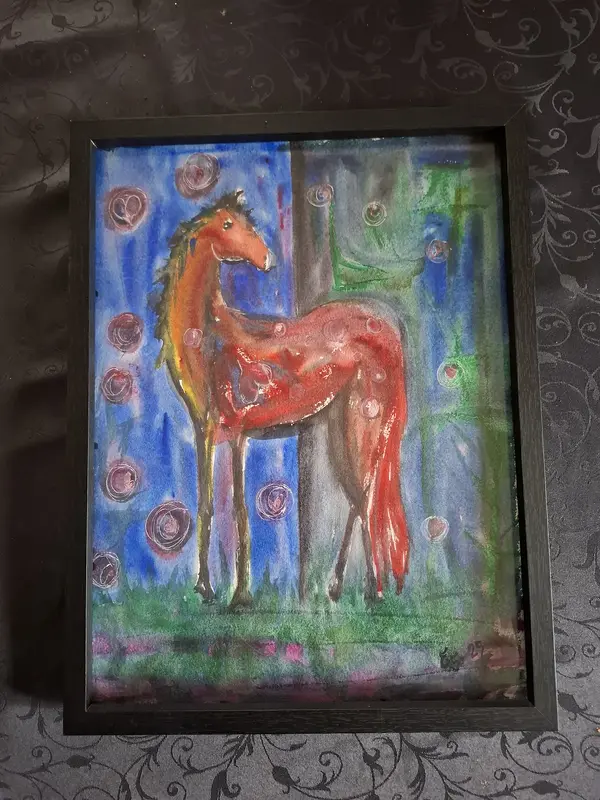 Akvarell Häst av Eleonore Svensson Svensson Eklund