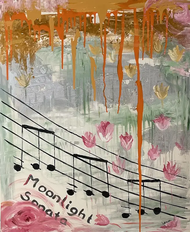 Akrylmålning Toner av Lena Hallman