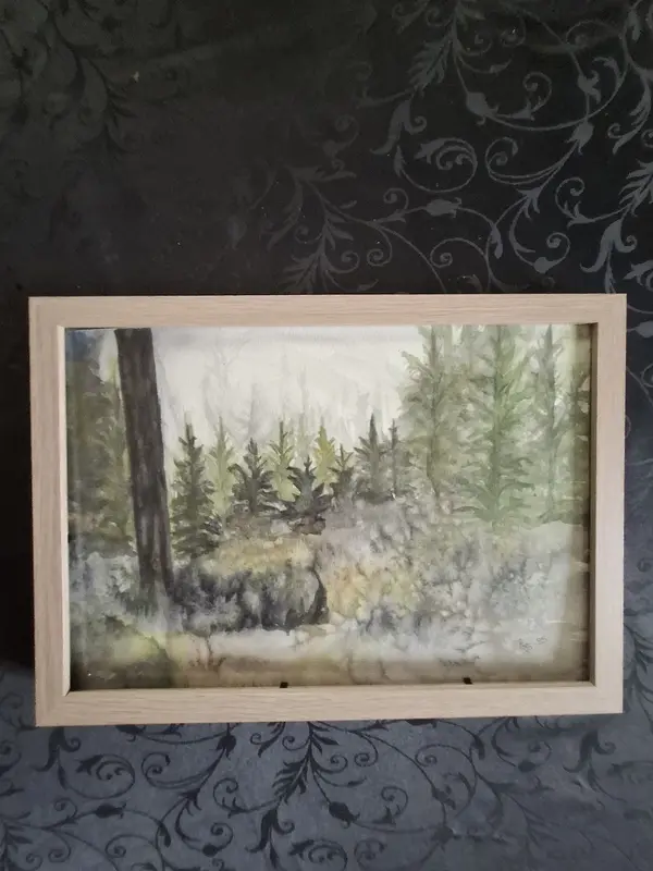 Akvarell Skog med salt av Eleonore Svensson Svensson Eklund