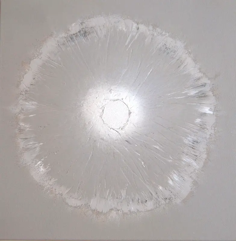 Akrylmålning Small silver cloud av Cia Stålkrantz