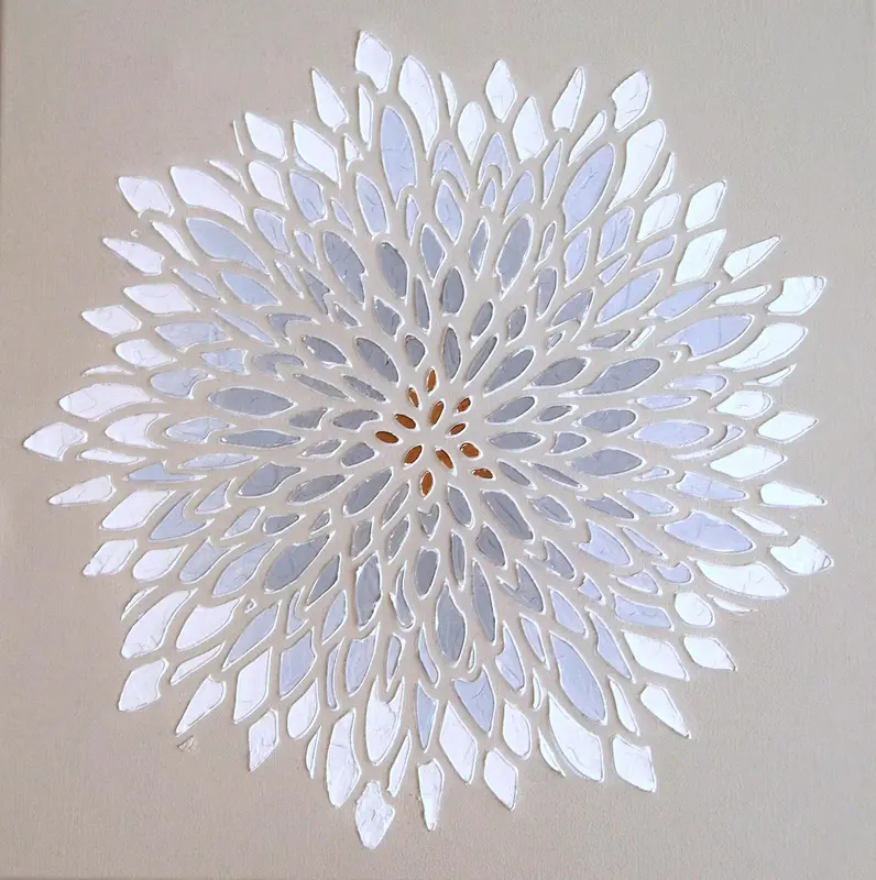 Akrylmålning Mosaik av Cia Stålkrantz