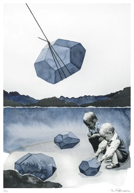 Akvarell När allt var skatter av Pernilla Gustavsson