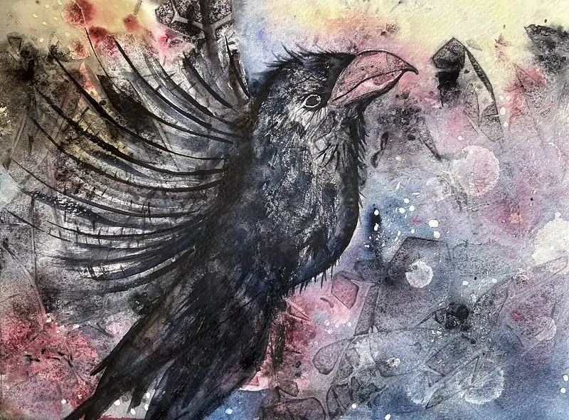 Akvarell Noas korp av Therése Marklund