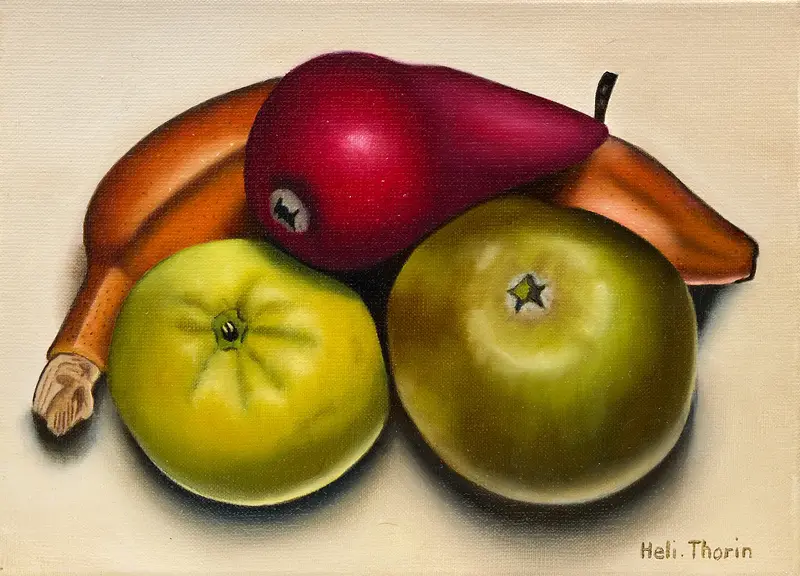 Oljemålning Frukten av tillit av Heli Thorin