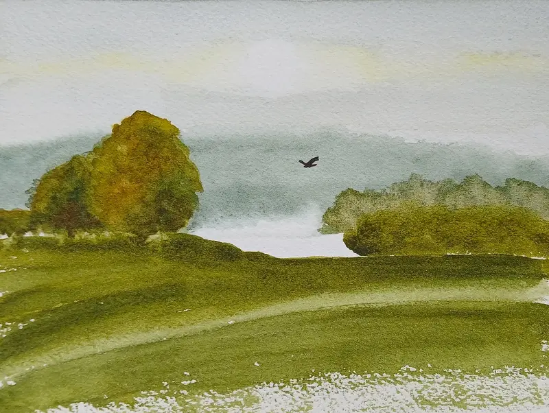 Akvarell Tystnad av Jerker Idestam-Almquist