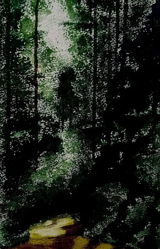 Akvarell Glänta av Jerker Idestam-Almquist