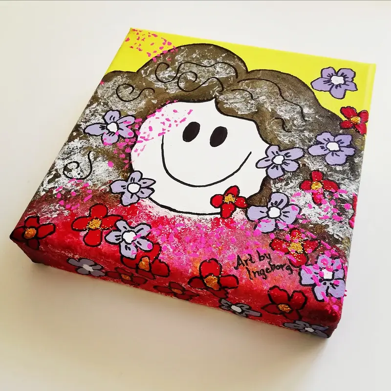 Akrylmålning Smile av Ingeborg Snarvold