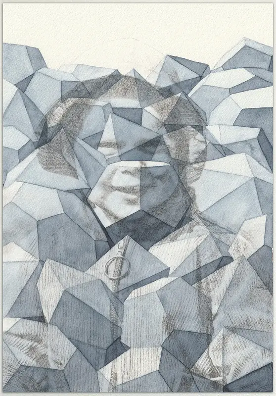 Akvarell Dubbelexponerat av Pernilla Gustavsson