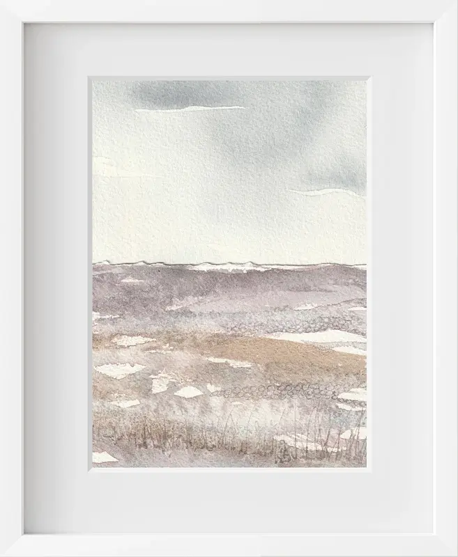 Akvarell Abstrakt landskap XI av Pernilla Gustavsson