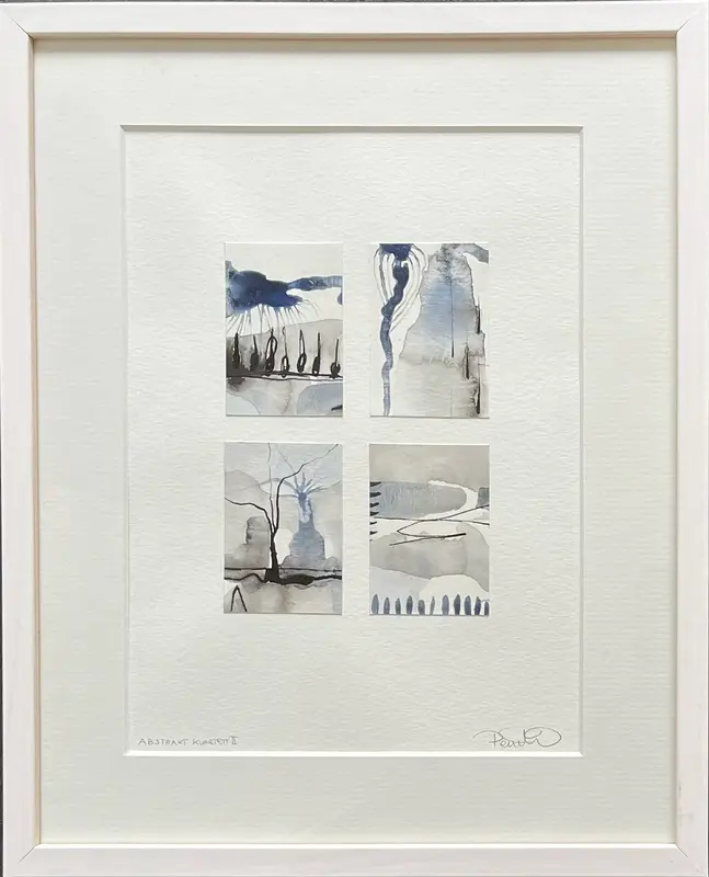 Akvarell Abstrakt kvartett II av Pernilla Gustavsson