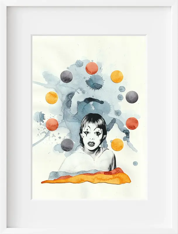 Akvarell Upp med hakan - Säg nåt roligt av Pernilla Gustavsson