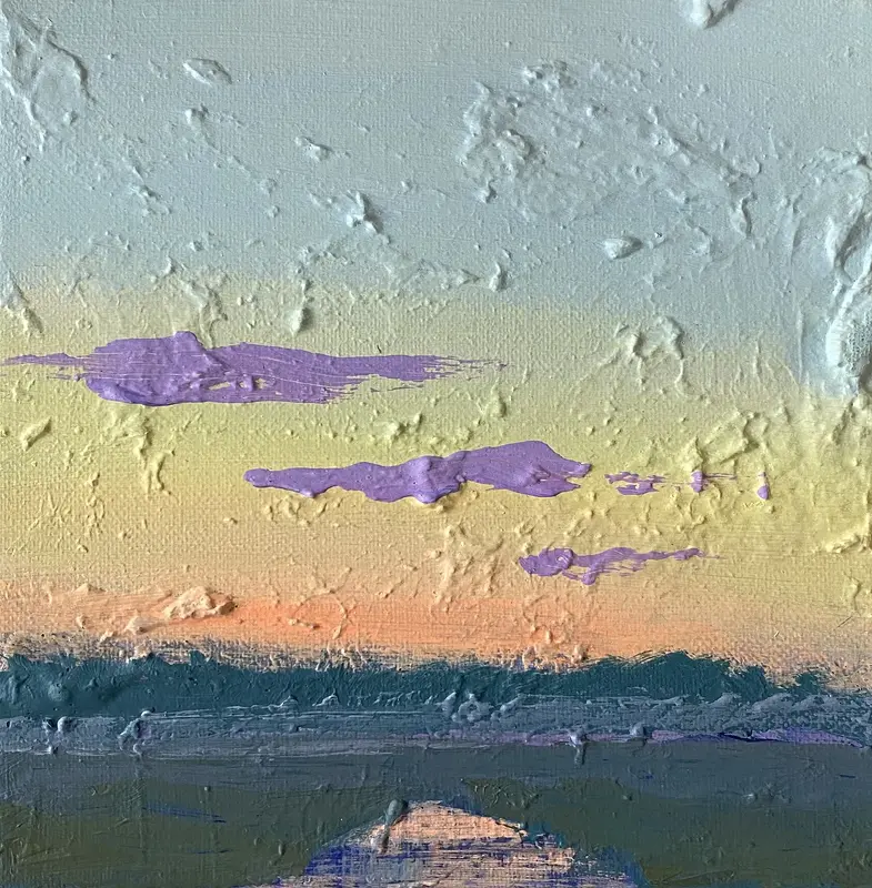 Akrylmålning Sommarkväll 6 av Linnea Larsson