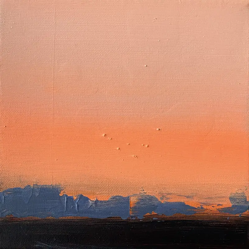 Akrylmålning Natthimmel 3 av Linnea Larsson