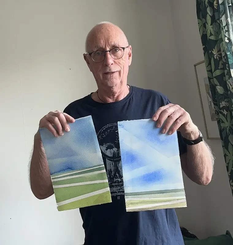 Akvarell Två mindre bilder, klicka på bilden för att se mera av Herman Heijmans