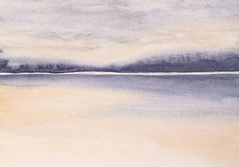 Akvarell Stilla morgon av Jerker Idestam-Almquist