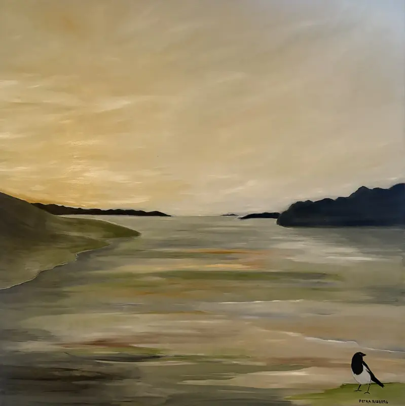 Oljemålning Skatan av Petra Risberg